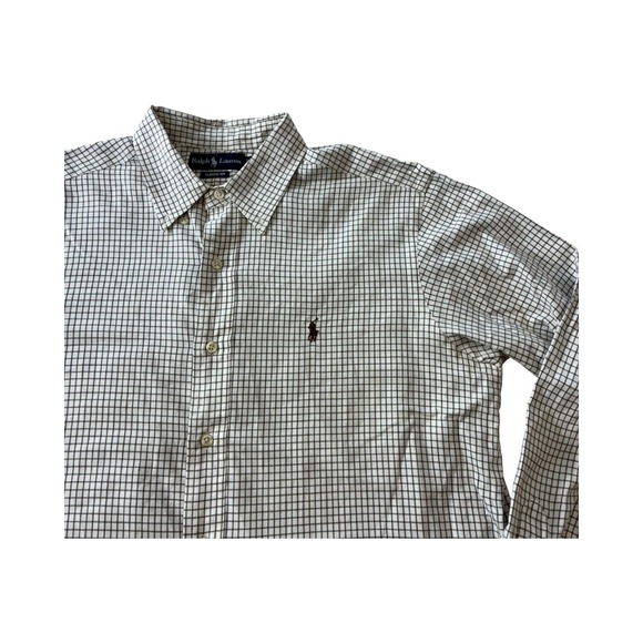 Ralph Lauren Other - Ralph Lauren Mens Dress Shirt Long Sleeve Classic Fit Brown Checkered‎ Sz L